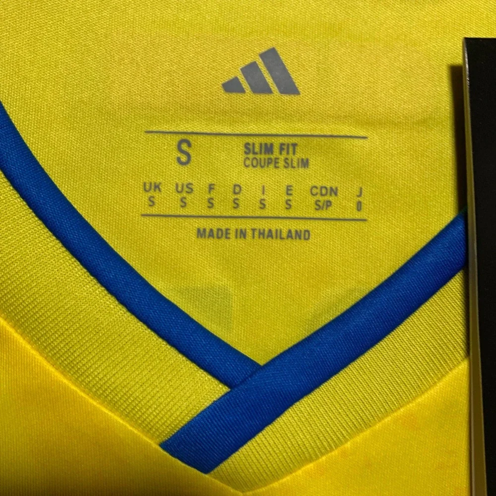 Adidas Colombia Luis Diaz 7 Soccer Jersey Mens Small Yellow New Home Kit